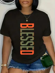 100% Cotton Unisex Blessed Olive Army Solar Orange Color Match T-Shirt