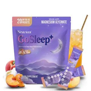 Nestrient GoSleep+ Relaxation Drink Mix - Magnesium Glycinate, L-Theanine & GABA - Support Deep Sleep & Nighttime Recovery - 20 On-The-Go Packets