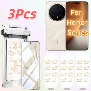 3-Pack HD Ceramic Smartphone Screen Protector for Honor 90pro/100pro/200pro/300pro/400pro/300ultra/magic6pro/magic7pro/magic8 Pro, Bubble-Free, Easy Install