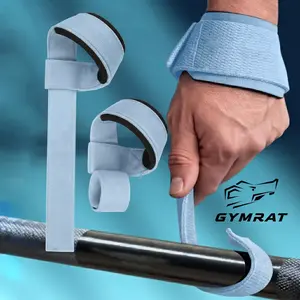 GYMRAT Self Applying Lifting Straps - Self Curling Straps for Pull-ups, Self Rolling Non-Slip Workout Straps For Men & Women Fitness Training