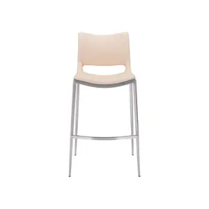 Ace Barstool (Set of 2) Light Pink & Silver