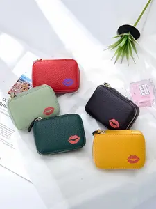 Women's Mini Makeup Bag, Fashionable Three-In-One Lipstick Case with Mirror, Compact Travel Essential, Multiple Colors Available