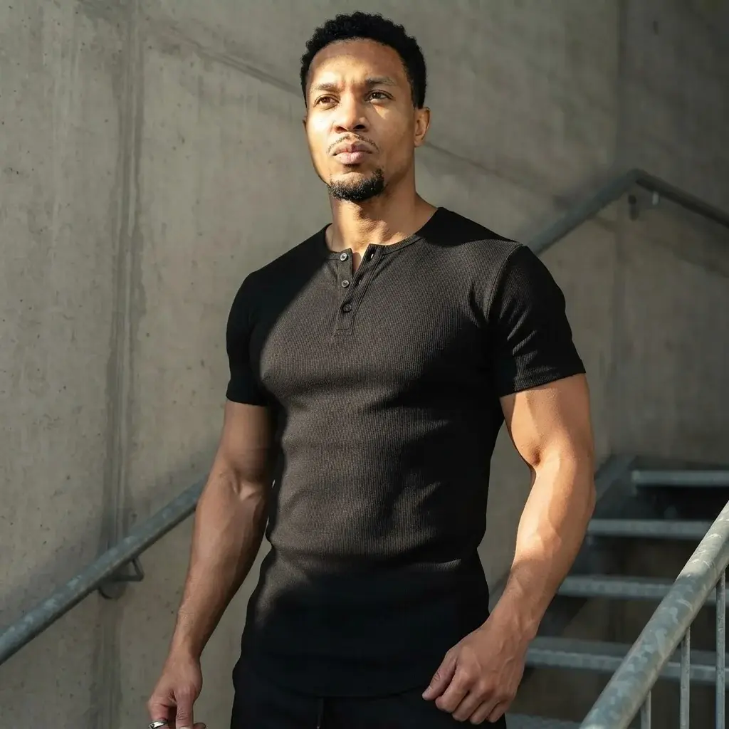 JMIERR Men's Slim Fitted Henley Shirt