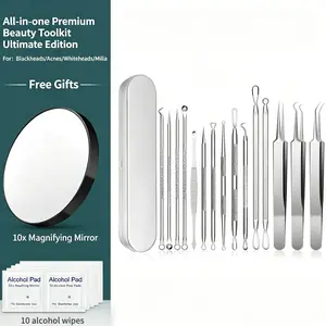 Premium Stainless Steel Blackhead Removal Kit – Precision Tweezers & Facial Cleansing Tools for Acne Treatment, Pore Detox & Smooth Skin, Unisex Skin Care Set