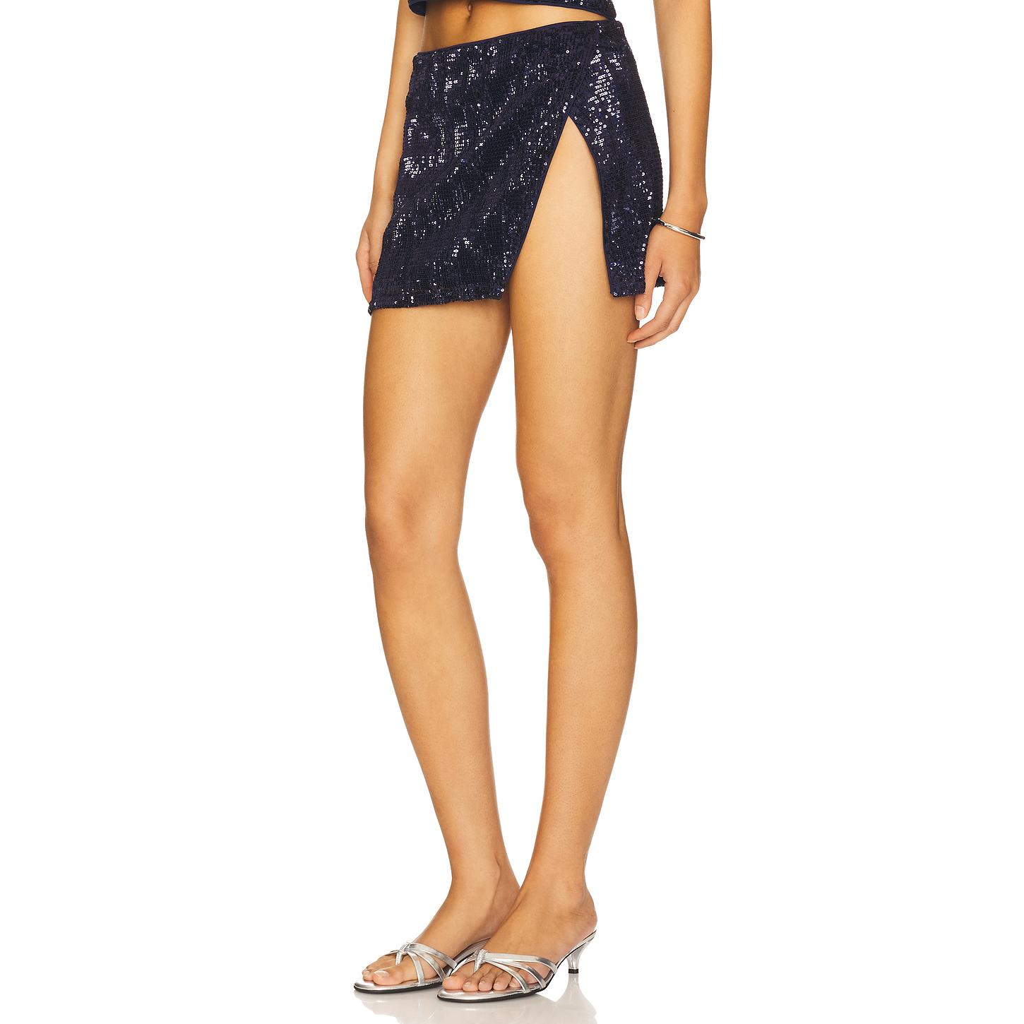 Lovers and Friends Selma Mini Skirt in Gold