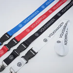 Nylon Car Keychain Adjustable Lanyard Sturdy Clasp For Volkswagen Golf Polo Tiguan Passat Jetta Touran TSI TDI R32 MK4 GTI Auto Decoration Accessories