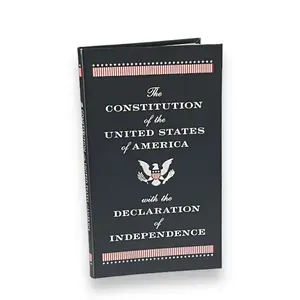 The Constitution of the United States of America with the Declaration of Independence - Collectible Pocket Size 7"X4" - Flexi Bound Faux Leather Cover
