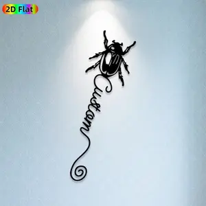 1pc Scarab Beetle Metal Wall Art,Intricate Scarab Beetle Statue Mural,Ideal Gift for Halloween,New Year,Insect Decor Enthusiasts,Rust-Resistant Metal Wall Decor Wall Sculptures,Perfect for Garden Wall & Backyard Fence Insect Art Enthusiasts