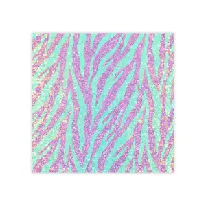 Glitter Zebra Post-it® Note Pads — Sparkle Aqua & Purple Sticky Notes
