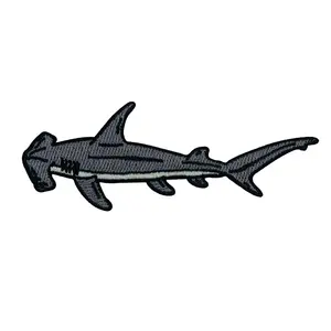 Hammerhead Shark Embroidered Iron-on Patch