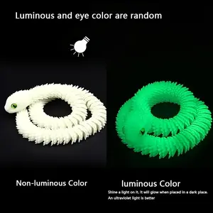 Viper 3D Printed Snake Year Toy Figure, Jointed Animal Model Set, Realistic Small Snake Replica, Collectible Snake Egg Kit