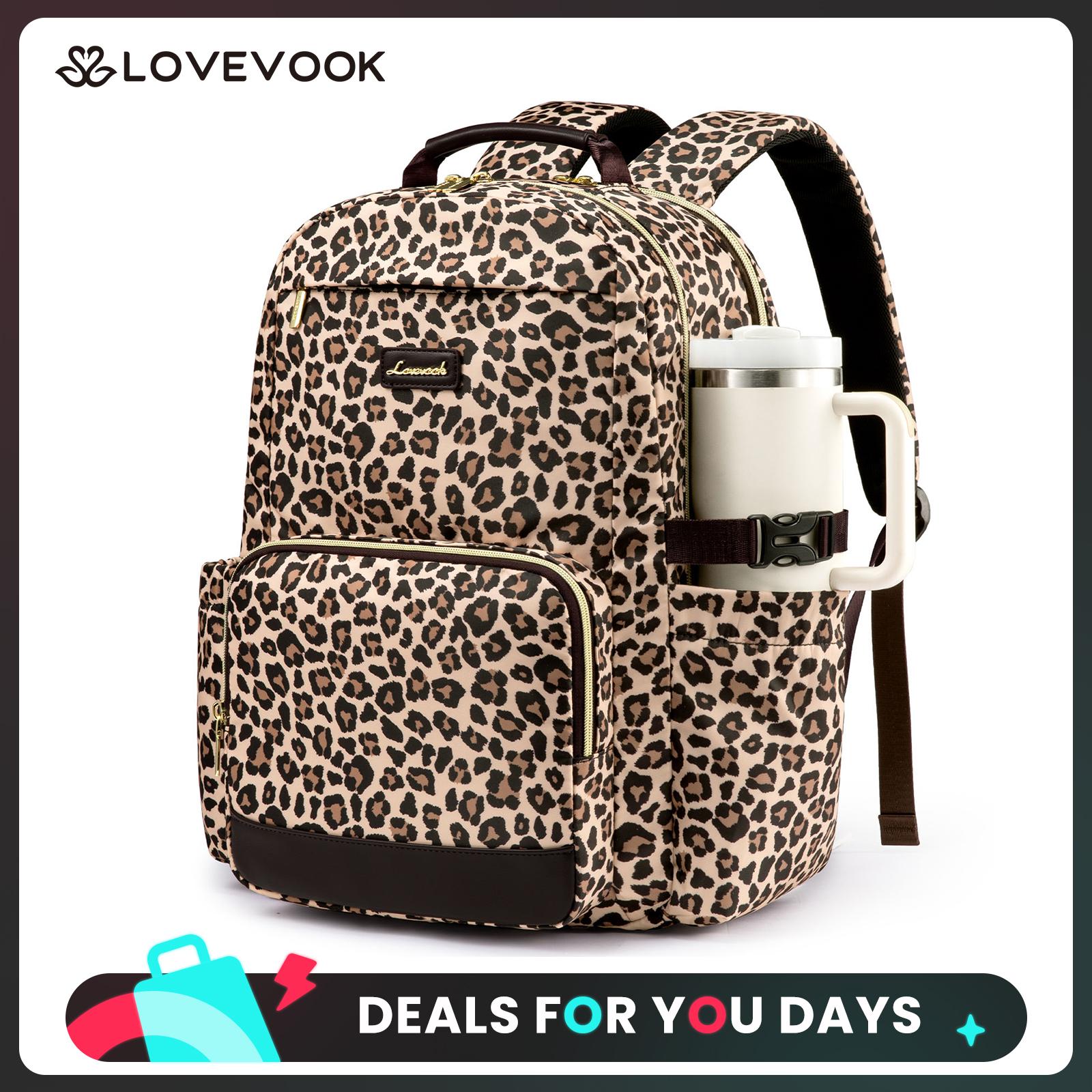 LOVEVOOK Laptop Backpack for Women with Pouch Pocket for Large Capacity Cup, 15.6-18 Inch Laptop Computer Bag Travel Backpack Purse, Senior Backpack,Waterproof Work Business Backpack College Teacher Bags, Travel Essentials,DealsForYouDays