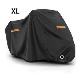 1pc Heavy-Duty 210D Oxford Fabric Motorcycle Cover |     Anti-Theft with Reflective Strips, Keyhole Design, Weather Protection for All Seasons, Universally Applicable