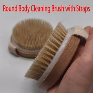 Wet & Dry Body Exfoliating Brush, Back Gua Sha Sturdy Bristles, Full Body Massage, Bath and Shower Skincare, Moisturizing Brush