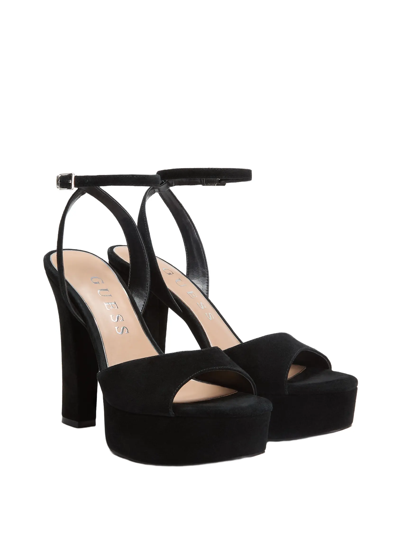 GUESS Female Hitten Suede Platform Dress Sandals
