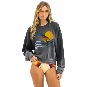 WINDSURF JUMP RELAXED CREW SWEATSHIRT - FADED SMOKE