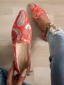 Retro Floral Pointed Toe Flat Shoes, Boho Style Slip-On Loafers, Casual Daily Commute Footwear, Comfortable Women's Sneakers, Casual Summer Shoes