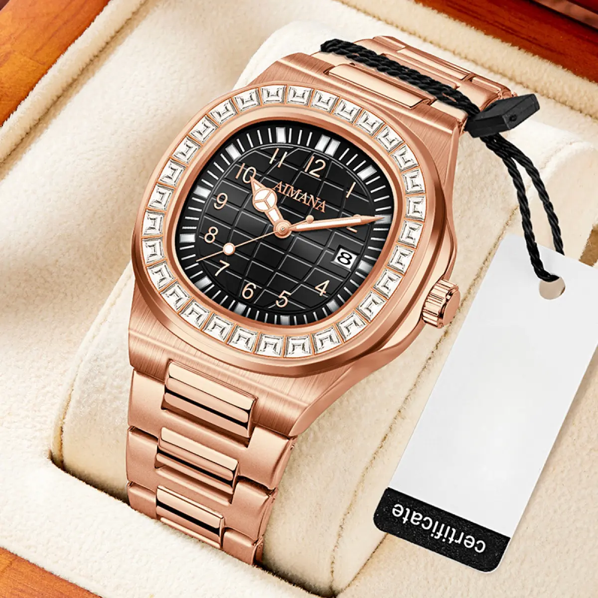 Trendy Choice 2025 Luxury Men’s Watch – Diamond-Studded Steel Strap, Luminous Waterproof Quartz | Perfect Gift for Him, Lifestyle Watchz