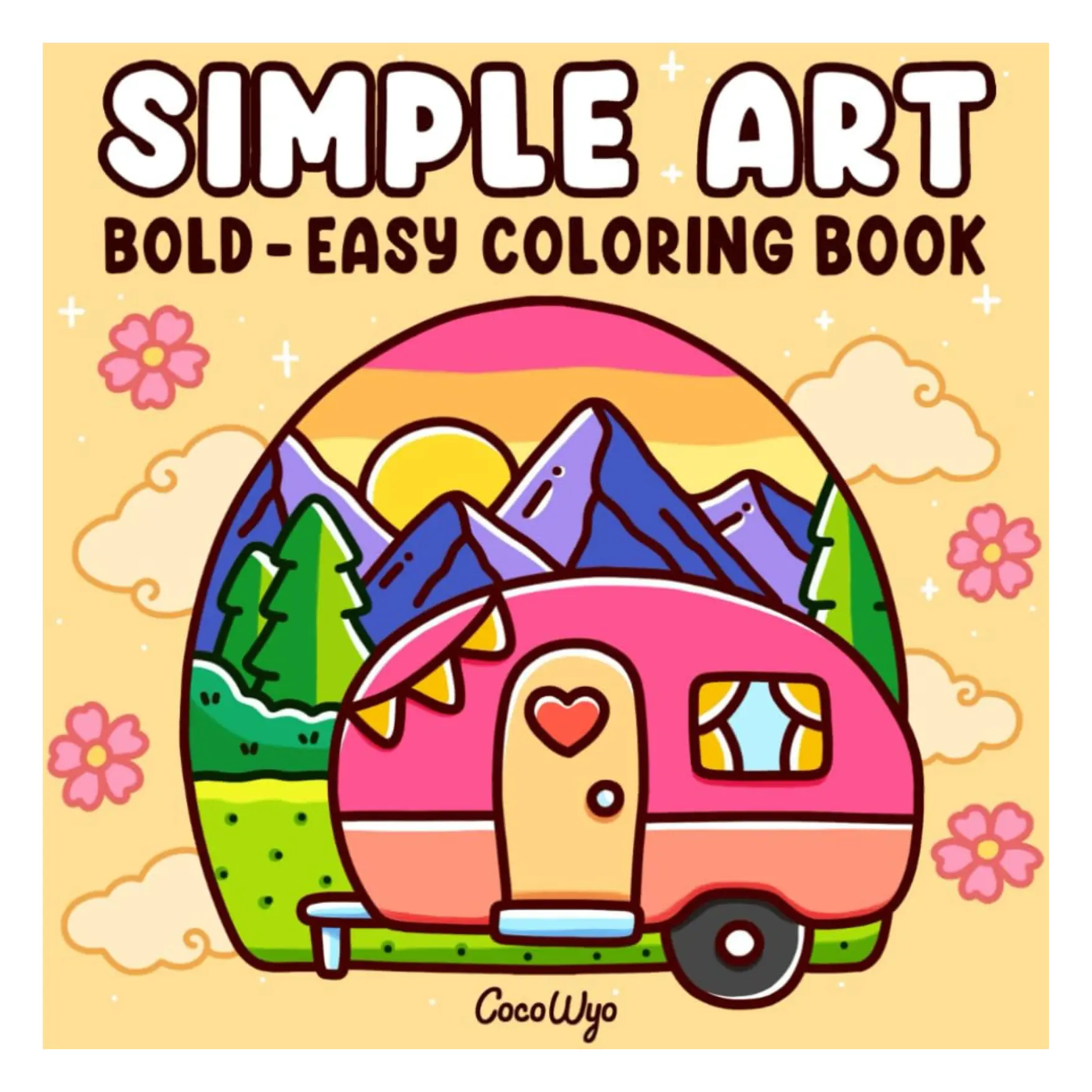 Kids' Coloring Book - Bold Easy Designs, Minimalist Features, Convenient Size, Relaxing Experience, Unique Creativity Expression, Artwork Graphic Pre-Printed No-Mess Children's Activity Book, Coloring Book For Kids, Artwork Coloring Book