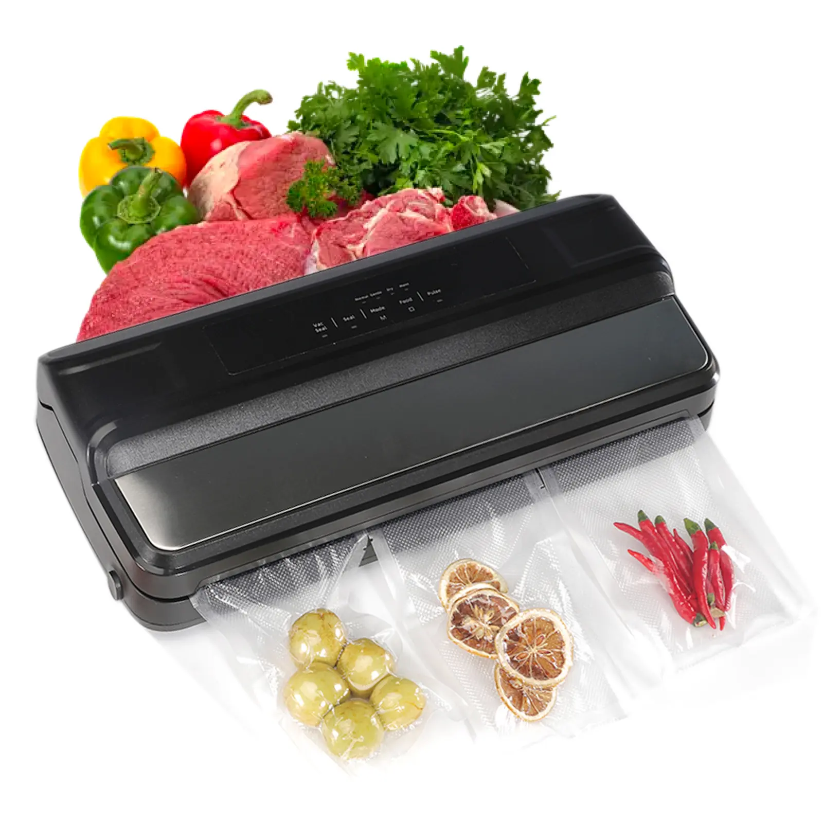 Vacuum Sealer Machine,fully automatic dry wet dual-use food vacuum sealing machine, one click intelligent operation, super strong suction, equipped with 1 roll sealing pocket, built-in cutting knife,2026 US Back to School  Campaign