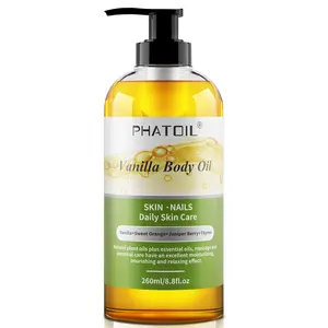 PHATOIL Vanilla Reverie (Vanilla) Body Oil, 8.8 fl.oz, Premium Quality Moisturize Massage Oil for All Skin Types, Healthy Skin, Body Care, Moisturizer