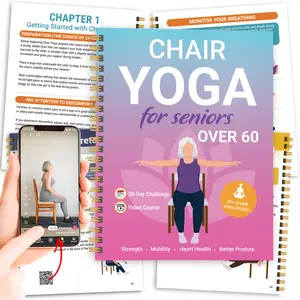 2026 Chair Yoga For Seniors Over 60, 30-Day Challenge Book, 30+ Low-Intensity Exercises, QR Video Guide For The Elderly, Easy Seated Yoga Workout For Balance & Joint Health, Flexibility & Mobility, Seated Gentle Yoga Program For Home And Office