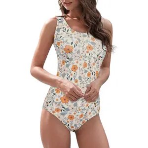 Trends Modest One Piece Swimsuit Women Bathing Suit Teen Girls Swim Suit Full Coverage Swimsuit Criss Cross Back