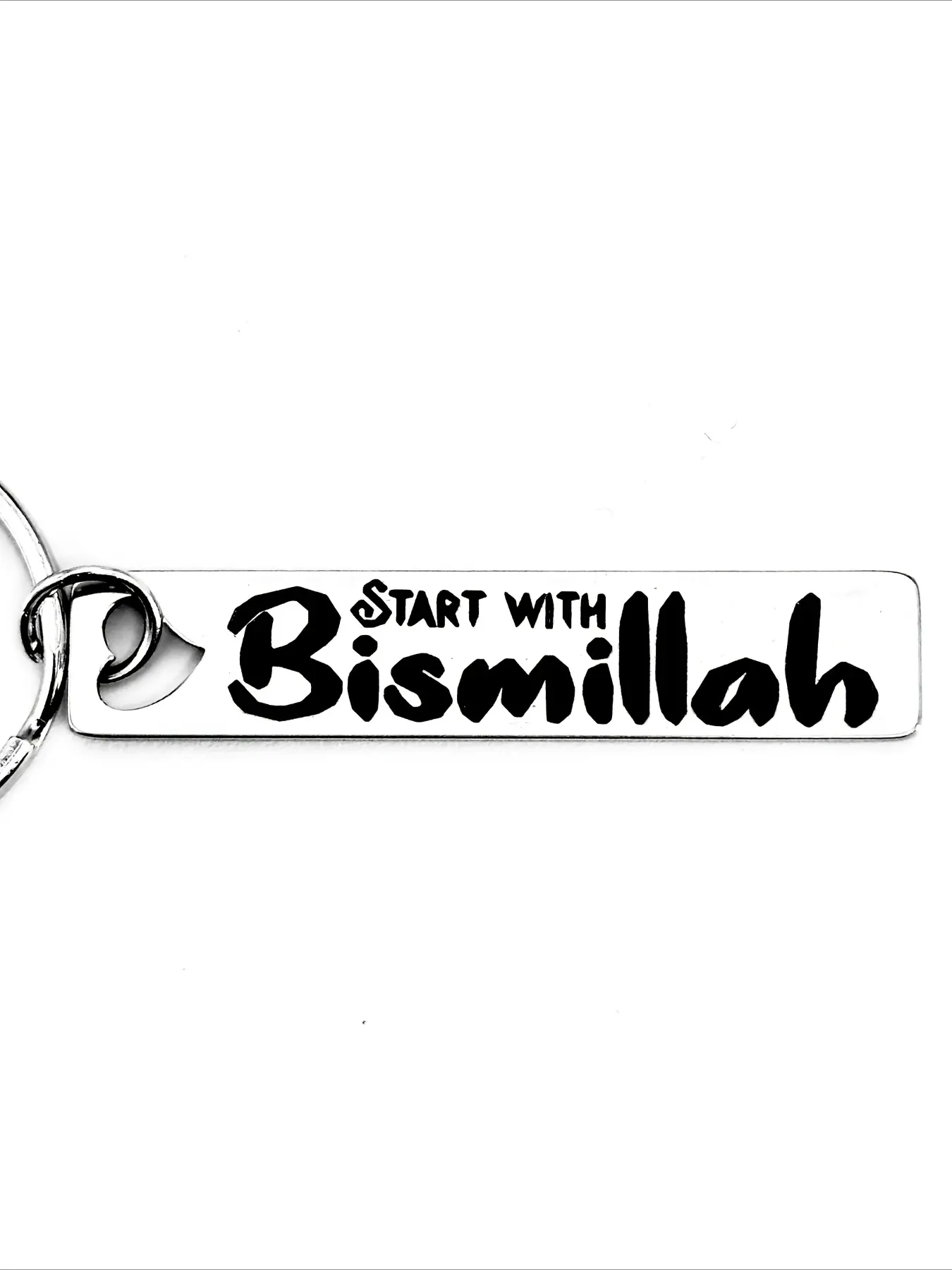 Ramadan keychain with "Bismillah" pattern design, Islamic Muslim, Ramadan festival gift, suitable for giving to family and friends