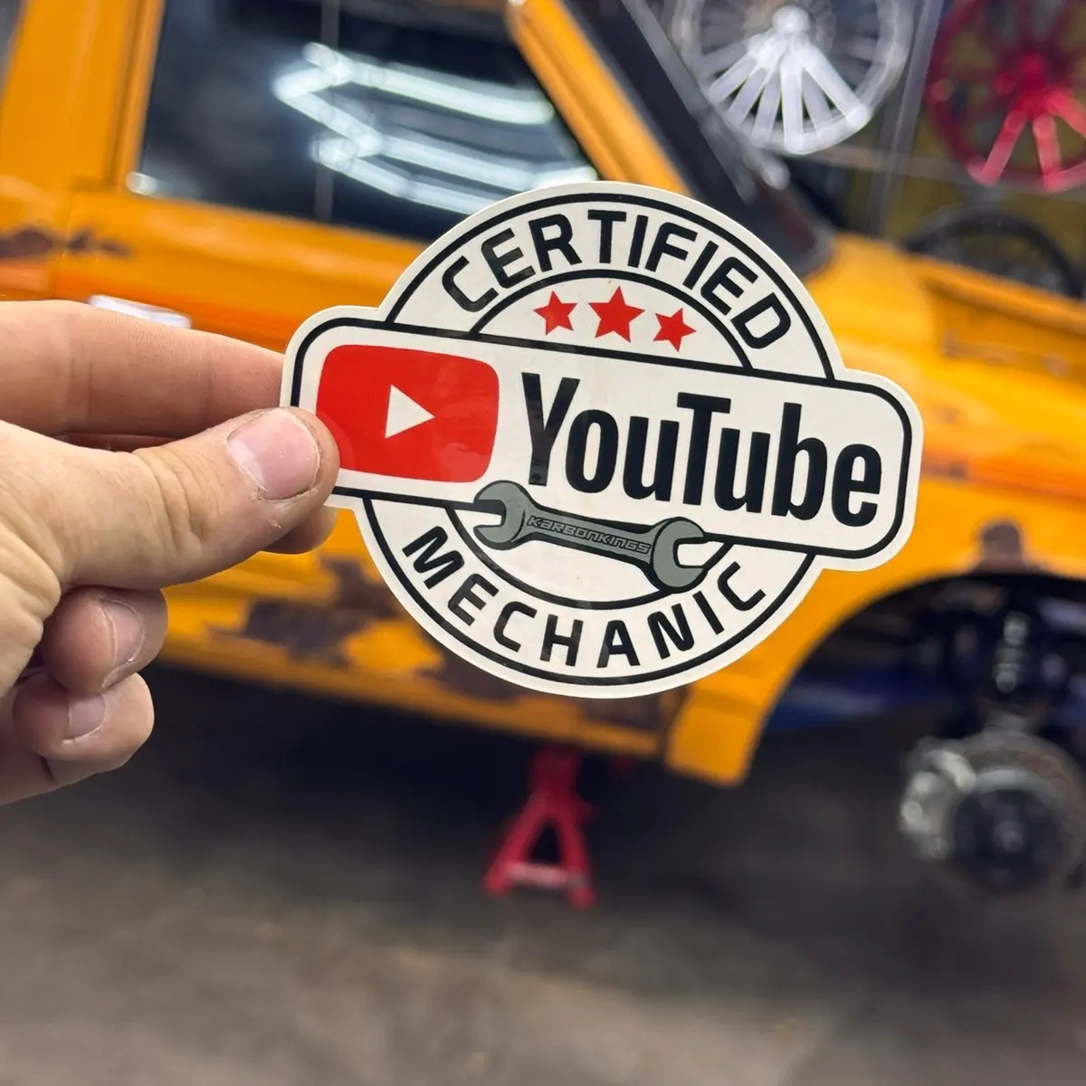 Youtube Certified Mechanic Sticker Decal Outdoor Indoor adhesive
