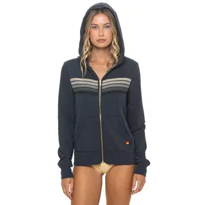 5 STRIPE HOODIE - CHARCOAL // GREY STRIPES