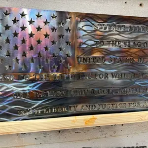 Heat treated pledge flag