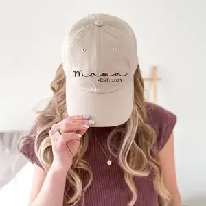 mbroidered Mama Hat, Personalized Date, Matching Vintage Baseball Hat, Gift For New Dad Mom, Pregnancy Announcement, Mothersday gift