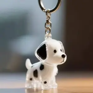 Cute Dog Hair Storage Box, Transparent Pet Hair Ball Capsule Keychain Dustproof Memorial Collectible Decor Ornament