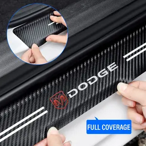 Dodge Car Door Threshold Protector Sticker, Decal for Cars, Anti-Scratch Kick Plate Strip, Interior & Exterior Door Guard Set, Automotive Protection, Car Decals, Car Accessories