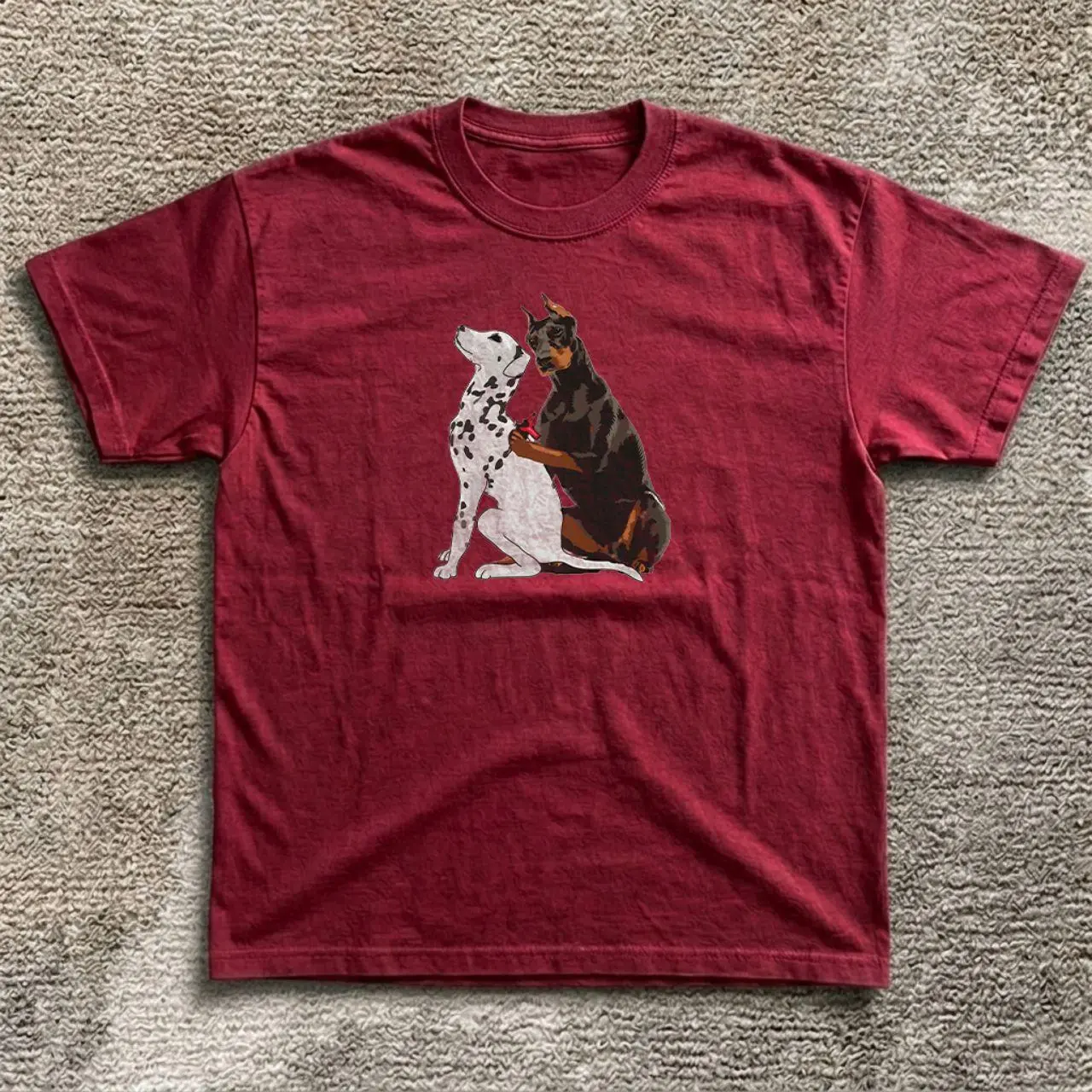 Dalmatian Dog Graphic T-shirt, 90s Vintage Unisex