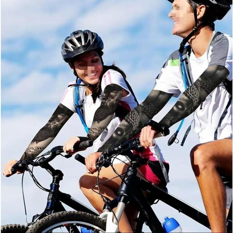 Cooling Tattoo Art Arm Sleeves Set of 6 UV Sun Protection for Sports Outdoor Activities Versatile Stylish Protection