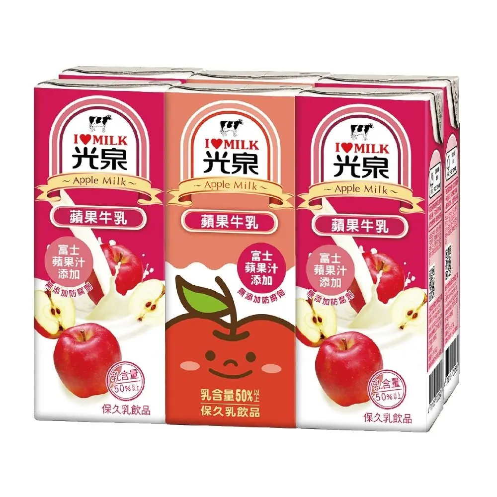 Kuang Chuan Apple Milk - 200ml x 6
