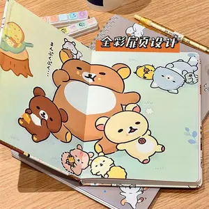 Rilakkuma journal notebook new kawaii Relax Bear a5 binder note student school planner Notepad kids Handbooks stationery Gift