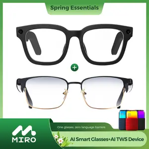 [Bundle & Save] MIRO AI Smart Glasses Bundle (2-Pack) – HD Camera, AI Recognition, Translation, Long Battery Life, Hands-Free Tech Gift for Men & WomenOutdoor & Daily Use, Smart Living Experience