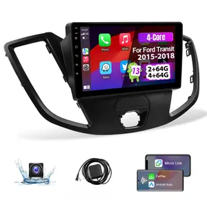 Car Stereo for Ford Transit 2015-2018 Radio with Wireless Carplay Android Auto, 9 Inch Touchscreen Bluetooth WiFi GPS Navigation SWC MirrorLink Backup Camera (2+64G/4+64G) Car Audio