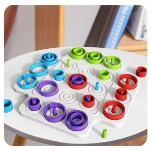 Children's early childhood education: fun circle game of Chinese chess, color recognition interaction, battle benefit intelligence board game toys