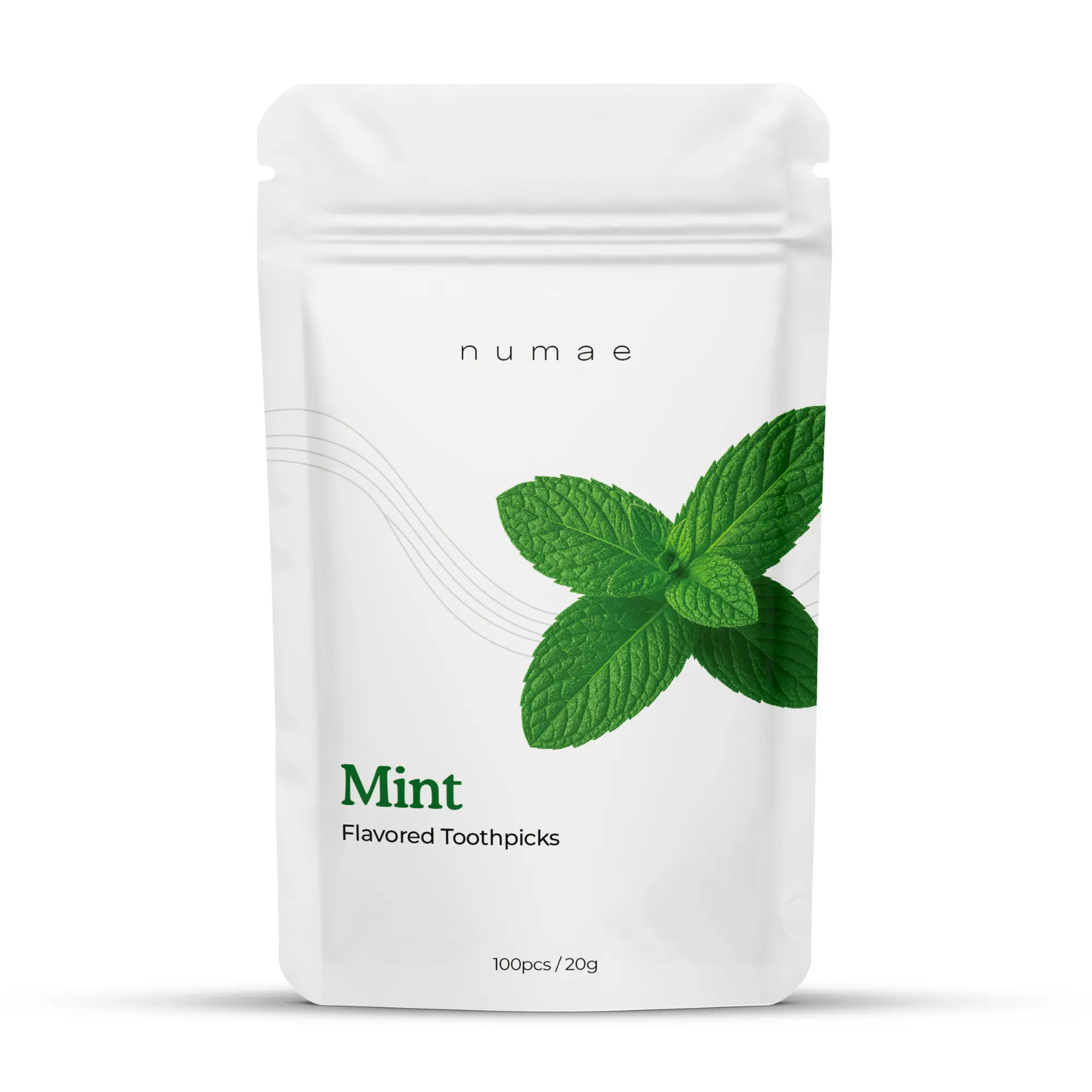 Mint Flavored Toothpicks by Numae (100 Count) Sugar Free, Zero Calorie, Gluten Free, Keto Friendly, Vegan