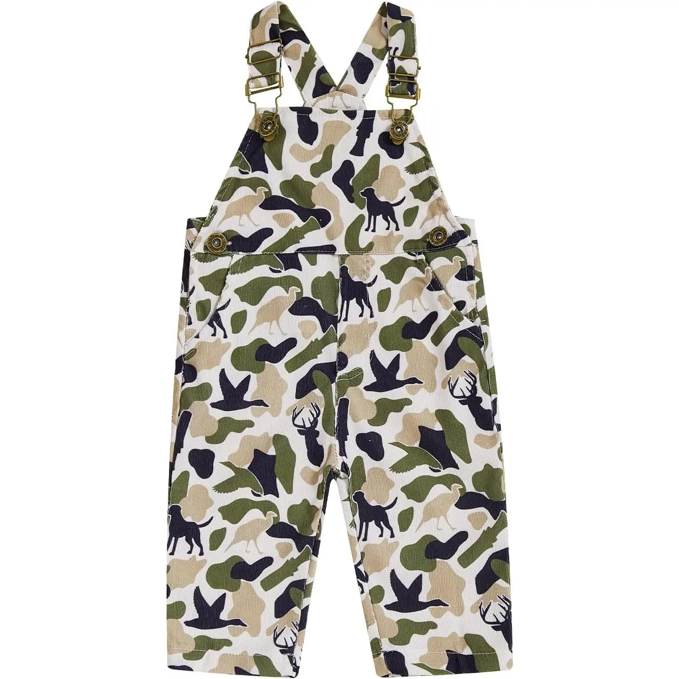 Newborn Toddler Baby Boy Duck Deer Hunting Corduroy Suspender Pants Bib Overalls Little Hunter Fall Winter Outfits