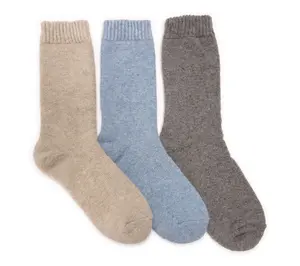 MUK LUKS Women's Set of 3 Cozy 6" Wool Socks