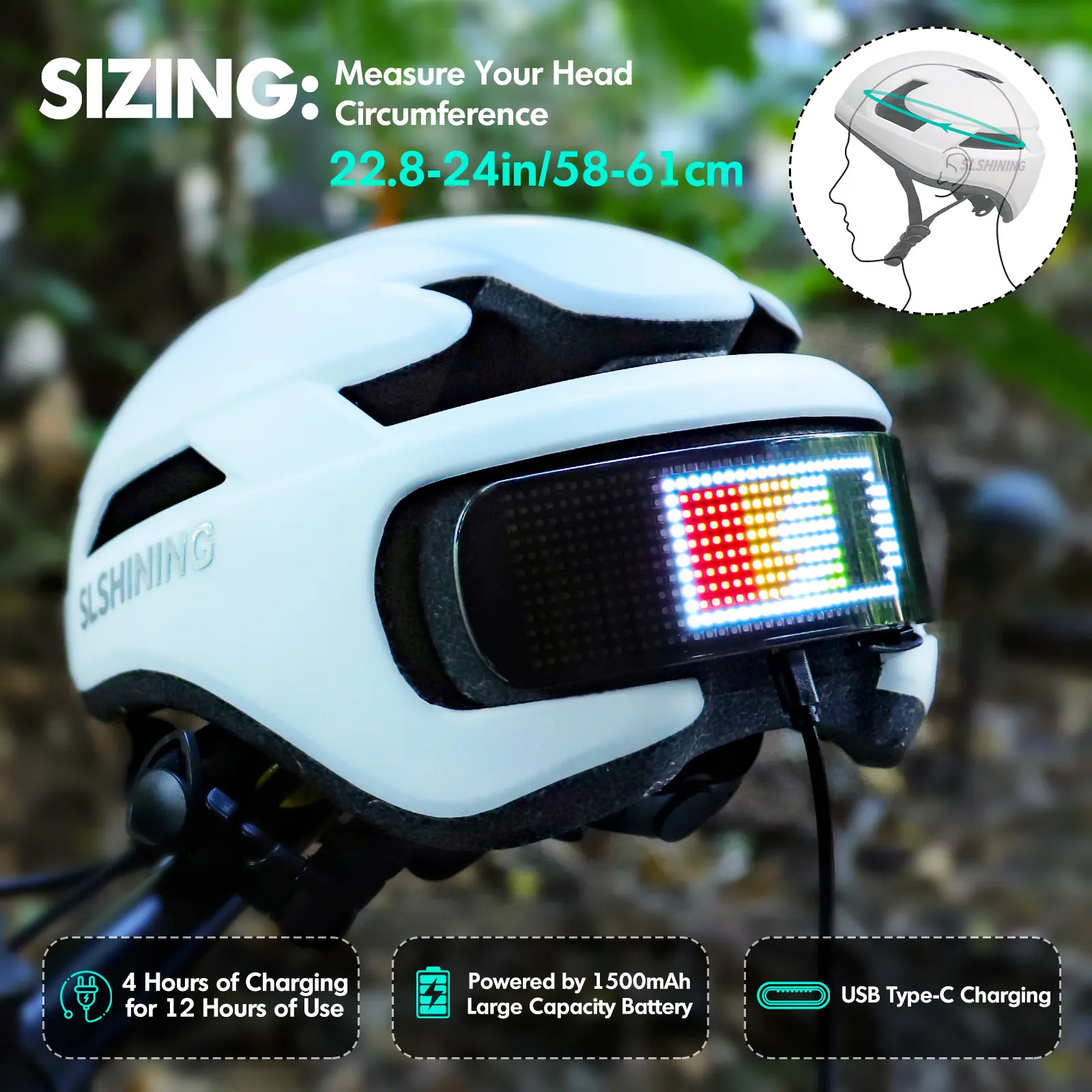 bike helmet hi visability AYAMAYA Waterproof Cover with Reflective Strip, Universal Size VICTGOAL bike helmet included plug New trendy safety riding helmet,