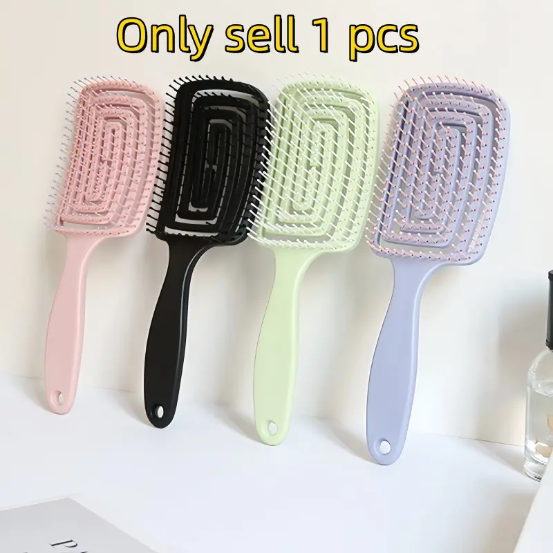 Home Use Hollow Spiral Comb, High Aesthetic Girl Hair Brush, Volumizing Massage Bone Straight Comb, Stylish Hair Care Tool, Detangling Hairbrush, Hair Combs