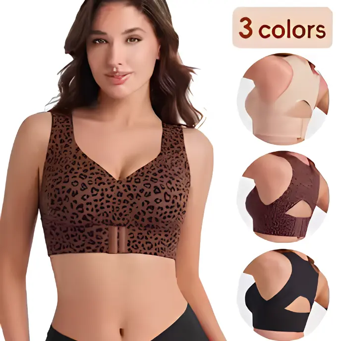 Women's Jelly Sports Bra Posture Correcting Breathable Supporting Anti-Sagging Lifting Full Support Full