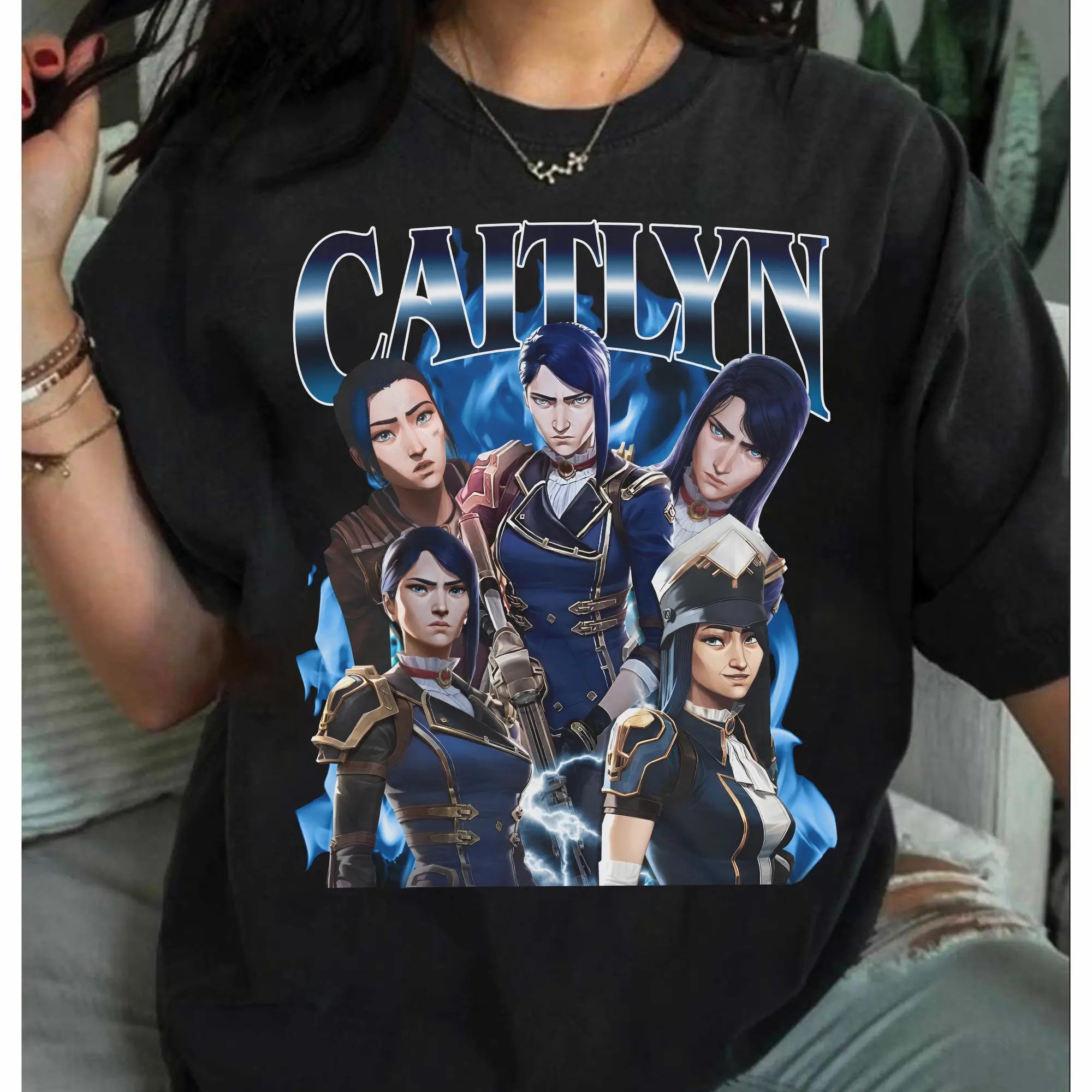 Caitlyn Arcane 2 Shirt, Caitlyn Bootleg Shirt, Vintage Arcane Unisex T-Shirt, Sweatshirt, Hoodie