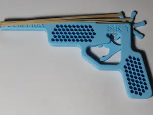 Pocket Ray MK1 - Compact 3D Printed Rubber Band Launcher for Quick Fun and Target Practice