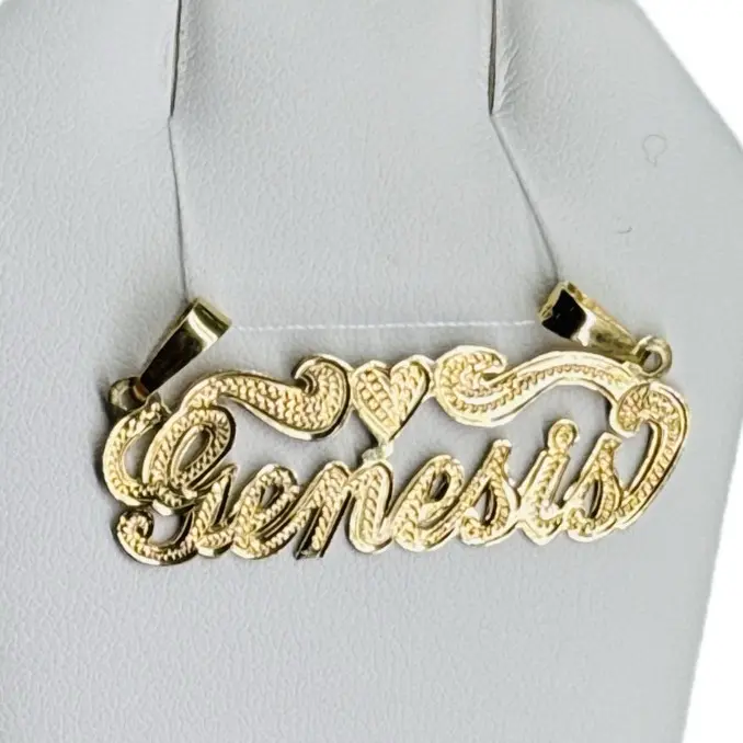 Elegant Personalized Name Plate Pendants